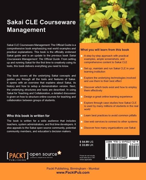 Produktbild: Sakai Cle Courseware Management