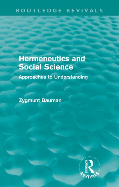 Produktbild: Hermeneutics and Social Science (Routledge Revivals)