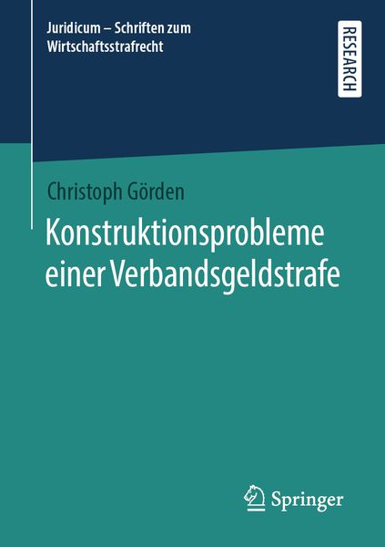 Produktbild: Konstruktionsprobleme einer Verbandsgeldstrafe