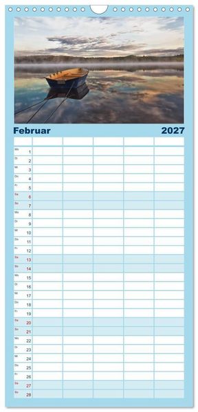 Produktbild: Familienplaner 2027 - Unterwegs in Schweden mit 5 Spalten (Wandkalender, 21 x 45 cm) CALVENDO