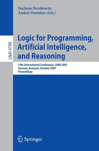 Produktbild: Logic for Programming, Artificial Intelligence, and Reasoning
