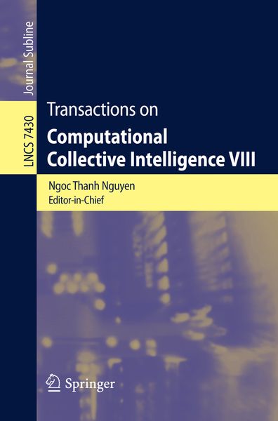 Produktbild: Transactions on Computational Collective Intelligence VIII