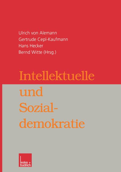 Produktbild: Intellektuelle und Sozialdemokratie
