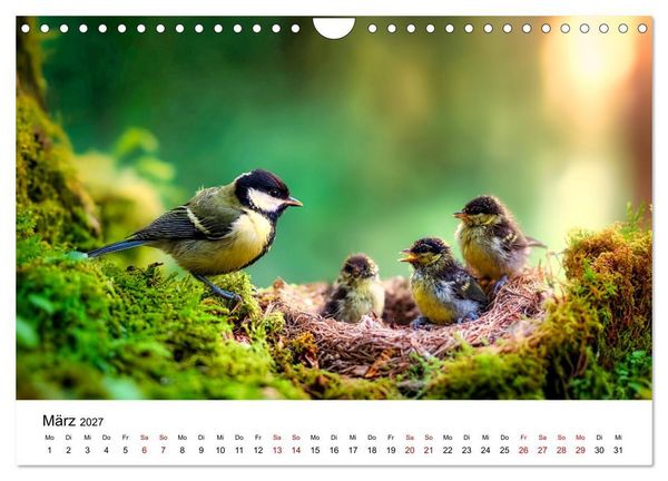 Produktbild: Federleicht - Das geheime Leben der Meisen (Wandkalender 2027 DIN A4 quer), CALVENDO Monatskalender