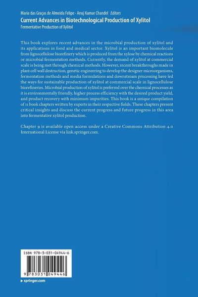 Produktbild: Current Advances in Biotechnological Production of Xylitol