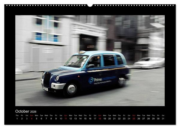 Produktbild: Taxis in London / UK-Version (High Quality Premium Wall Calendar 2026 DIN A2 landscape),CALVENDO 12 Month Wall Calendar