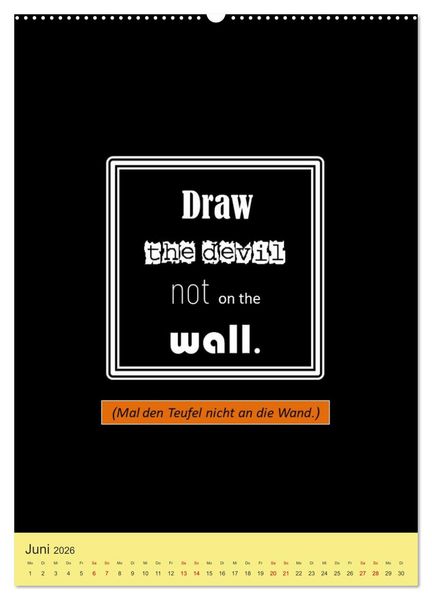 Produktbild: Nix als DENGLISCH (hochwertiger Premium Wandkalender 2026 DIN A2 hoch), Kunstdruck in Hochglanz
