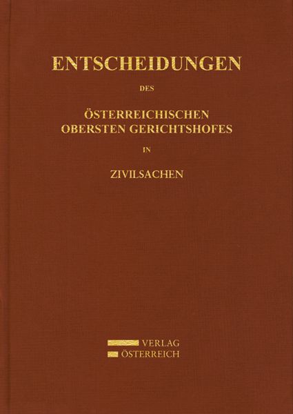 Produktbild: Entscheidungen des &Ouml;sterreichischen Gerichtshofes in Zivilsachen
