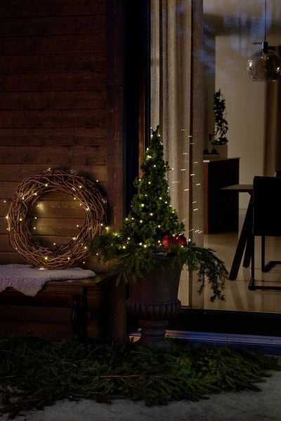 Produktbild: Konstsmide 3724-130 Lichterkette Au&szlig;en batteriebetrieben Anzahl Leuchtmittel 40 LED Warmwei&szlig; Beleuchtete L&auml;nge: 3.9m mit Schalter
