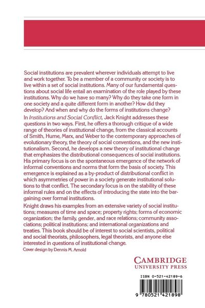 Produktbild: Institutions and Social Conflict