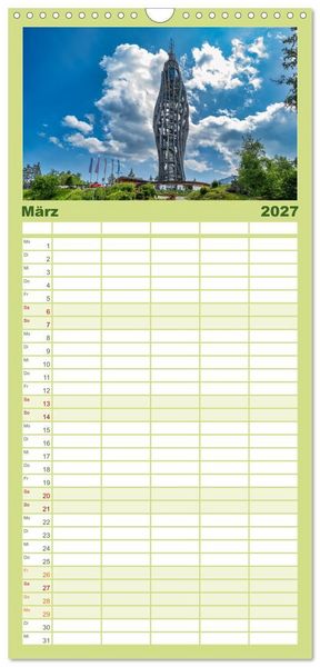 Produktbild: Familienplaner 2027 - Rund um den W&ouml;rthersee in &Ouml;sterreich mit 5 Spalten (Wandkalender, 21 x 45 cm) CALVENDO