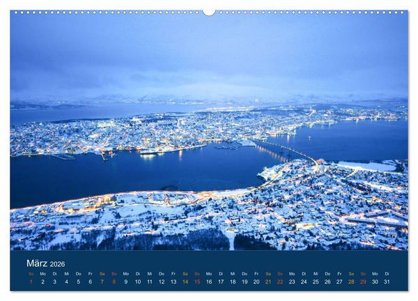 Produktbild: Troms&ouml;, eisiges Nord-Norwegen (hochwertiger Premium Wandkalender 2026 DIN A2 quer), Kunstdruck in Hochglanz