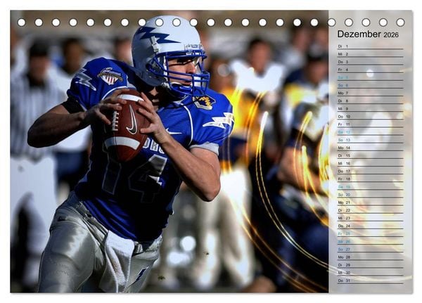 Produktbild: HEROES - American Football (Tischkalender 2026 DIN A5 quer), CALVENDO Monatskalender