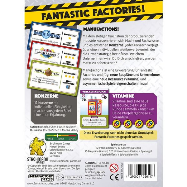 Produktbild: Fantastic Factories: Manufactions (Erweiterung)