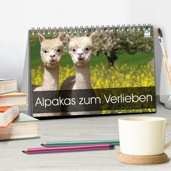 Produktbild: Alpakas zum Verlieben (Tischkalender 2026 DIN A5 quer), CALVENDO Monatskalender