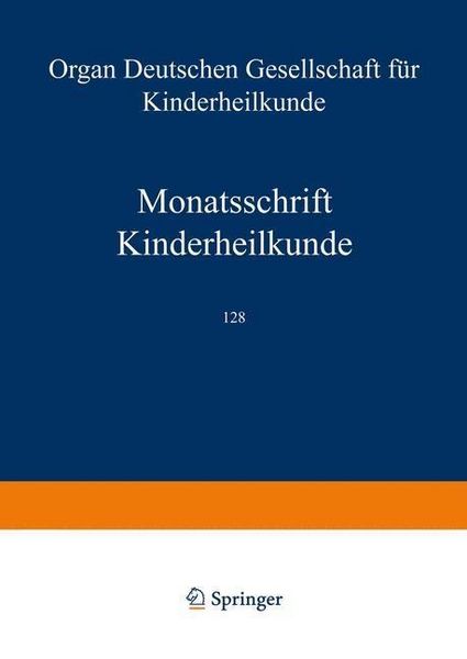 Produktbild: Monatsschrift Kinderheilkunde