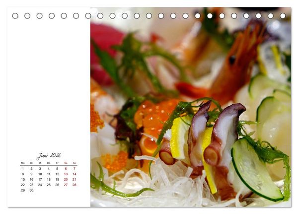 Produktbild: Sashimi und Sushi. Japans K&ouml;stlichkeiten (Tischkalender 2026 DIN A5 quer), CALVENDO Monatskalender