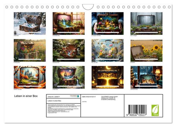 Produktbild: Leben in einer Box (Wandkalender 2026 DIN A4 quer), CALVENDO Monatskalender