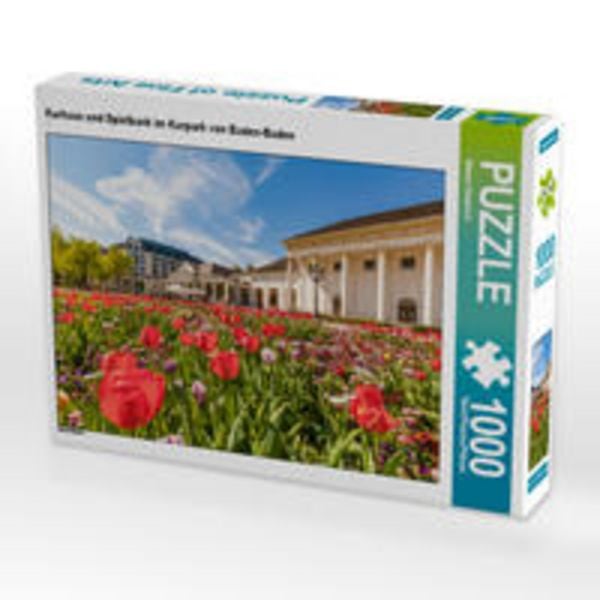 CALVENDO Puzzle Kurhaus und Spielbank im Kurpark von Baden-Baden | 1000 Teile Lege-Größe 64x48cm Foto-Puzzle für glückliche Stunden