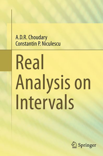 Produktbild: Real Analysis on Intervals