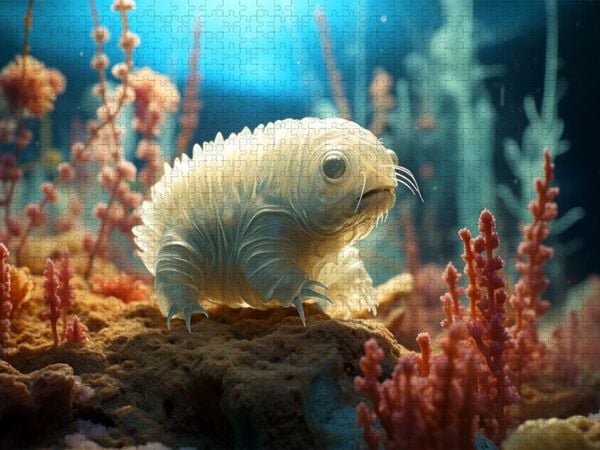 Produktbild: CALVENDO Puzzle Tardigrade B&auml;rtierchen - lustige Mikroorganismen | 2000 Teile Lege-Gr&ouml;&szlig;e 90x67cm Foto-Puzzle f&uuml;r gl&uuml;ckliche Stunden