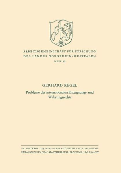 Produktbild: Probleme des internationalen Enteignungs- und W&auml;hrungsrechts