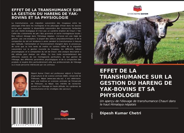 Produktbild: Effet De La Transhumance Sur La Gestion Du Hareng De Yak-Bovins Et Sa Physiologie
