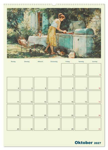 Produktbild: Frauen im Garten. Poesie im Aquarell-Stil (Wandkalender 2027 DIN A2 hoch), CALVENDO Monatskalender