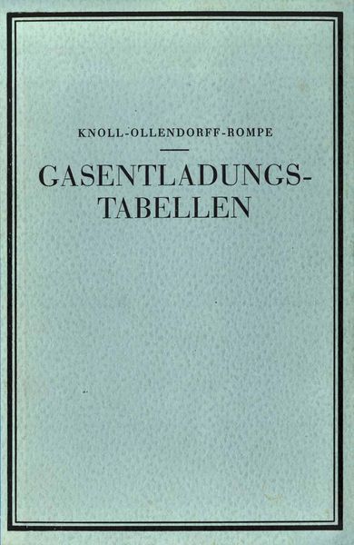 Produktbild: Gasentladungs- Tabellen