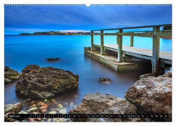 Produktbild: MALLORCA BEI NACHT (hochwertiger Premium Wandkalender 2026 DIN A2 quer), Kunstdruck in Hochglanz