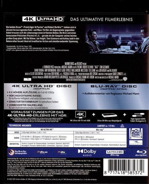 Produktbild: Heat (4K Ultra HD) (+ Blu-ray 2D)