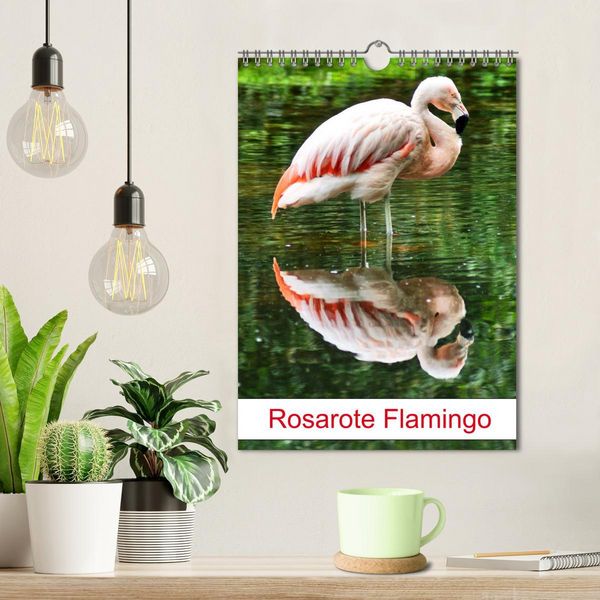Produktbild: Rosarote Flamingo (Wandkalender 2026 DIN A4 hoch), CALVENDO Monatskalender