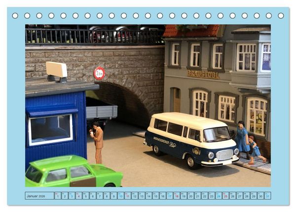 Produktbild: DDR Modellautos im Fokus (Tischkalender 2026 DIN A5 quer), CALVENDO Monatskalender