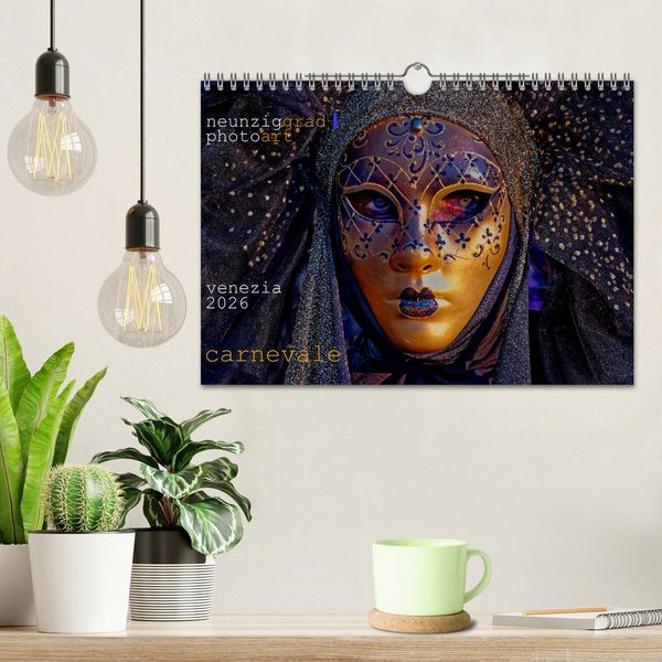 Produktbild: neunziggrad I photoart: venezia carnevale (Wandkalender 2026 DIN A4 quer), CALVENDO Monatskalender