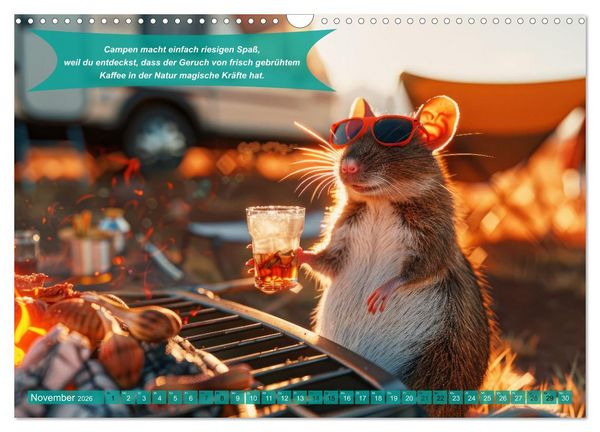 Produktbild: Der tierisch lustige Camping-Kalender (Wandkalender 2026 DIN A3 quer), CALVENDO Monatskalender