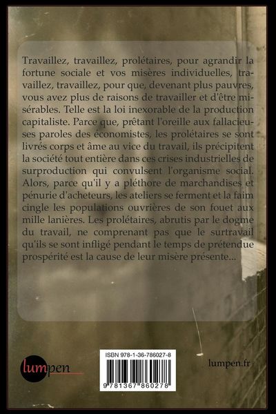Produktbild: Le droit &agrave; la paresse