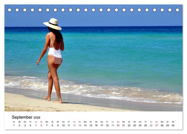 Produktbild: Meeres-Lust - Strandnixen in Kuba (Tischkalender 2026 DIN A5 quer), CALVENDO Monatskalender