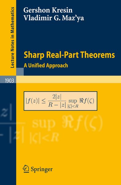Produktbild: Sharp Real-Part Theorems