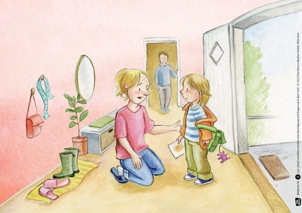 Produktbild: Bet&uuml;l und Nele erleben eine Beerdigung und fragen nach dem Tod. Kamishibai Bildkartenset