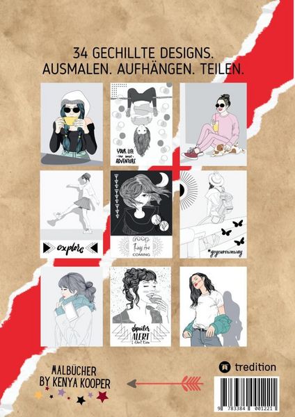 Produktbild: Malbuch f&uuml;r M&auml;dchen Cool Girls Coloring f&uuml;r Teenager, Jugendliche, Tweens, S&uuml;&szlig;e Malseiten Geschenk Weihnachten Zum Wichteln Adventszeit Winterzeit Sil