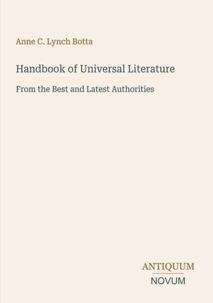 Produktbild: Handbook of Universal Literature
