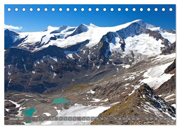 Produktbild: Berge - Gletscher - Seen (Tischkalender 2026 DIN A5 quer), CALVENDO Monatskalender