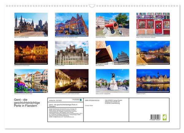 Produktbild: Gent - die geschichtstr&auml;chtige Perle in Flandern (Wandkalender 2027 DIN A2 quer), CALVENDO Monatskalender