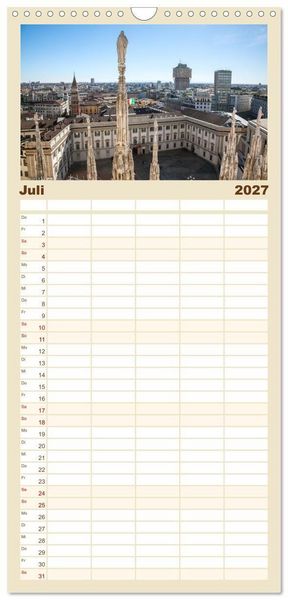 Produktbild: Familienplaner 2027 - Italien - Eine Reise durch Bel Paese mit 5 Spalten (Wandkalender, 21 x 45 cm) CALVENDO