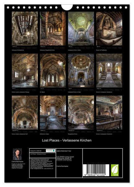 Produktbild: Lost Places - Verlassene Kirchen (Wandkalender 2026 DIN A4 hoch), CALVENDO Monatskalender