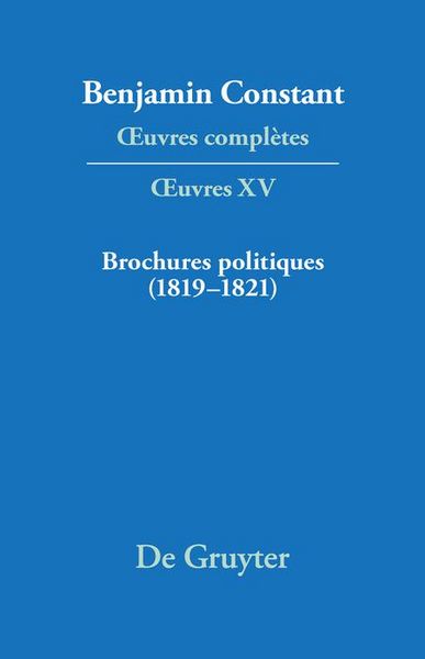 Produktbild: Brochures politiques (1819-1821)
