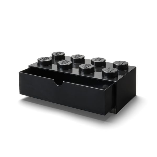 Produktbild: LEGO&reg; Schubladenelement 8 Noppen Schwarz
