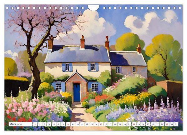 Produktbild: Englische Cottages (Wandkalender 2026 DIN A4 quer), CALVENDO Monatskalender