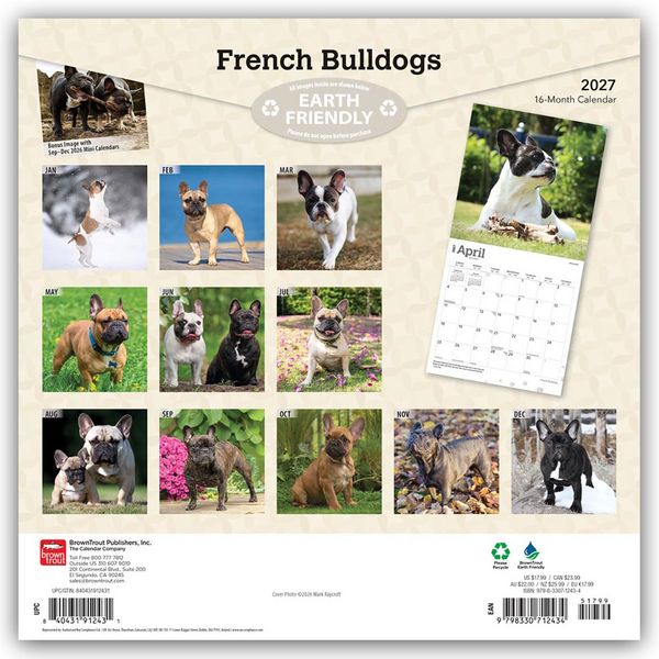 Produktbild: French Bulldogs &ndash; Franz&ouml;sische Bulldogge 2027 &ndash; 16-Monatskalender