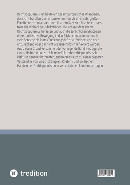 Produktbild: Spezifische Diskurse des Rechtspopulismus